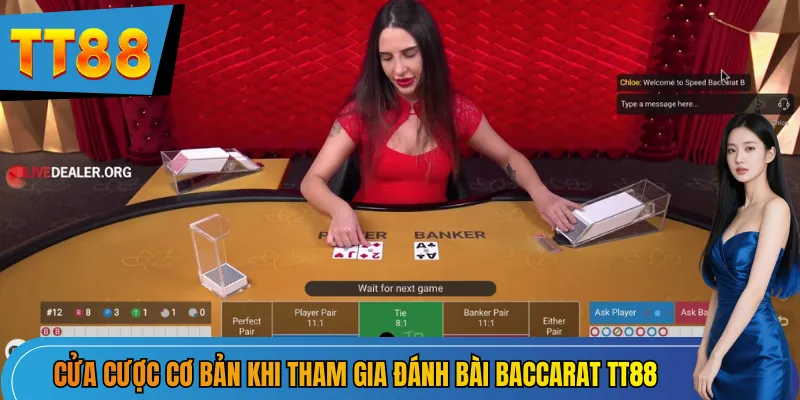 Cửa cược cơ bản khi tham gia đánh bài Baccarat TT88