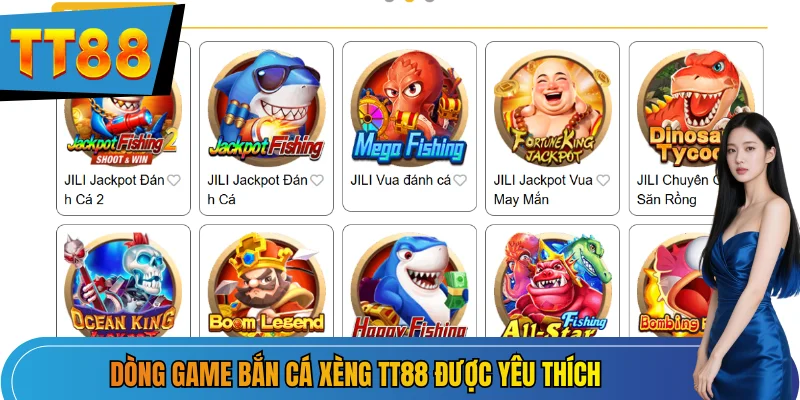 Dòng game bắn cá xèng TT88 được yêu thích